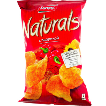 Картофельные чипсы Naturals с паприкой, 100г