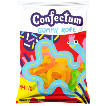 Мармелад жев Confectum Gummy Rope с ар клубники 14г