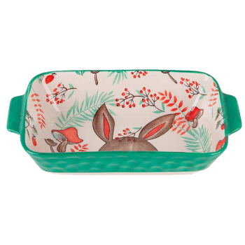 Блюдо для запекания Kawaii Forest.Rabbit, фарфор, 22x12,5x5см, 600мл 