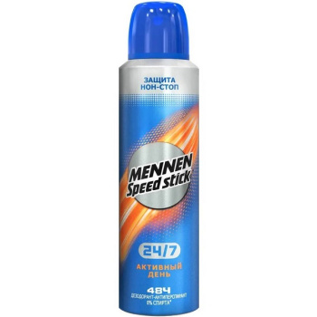 Дезодорант Mennen Speed Stick спрей муж 150мл Активный день