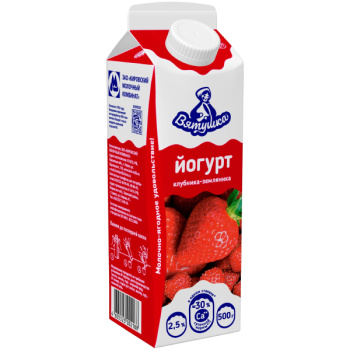 Йогурт Вятушка клубника-земляника 2,5%, 500г