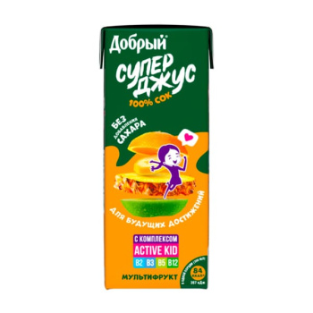 Сок Добрый мультифрукт, 0,2л
