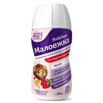 Малоежка PediaSure со вкусом клубники с 1 года 200мл