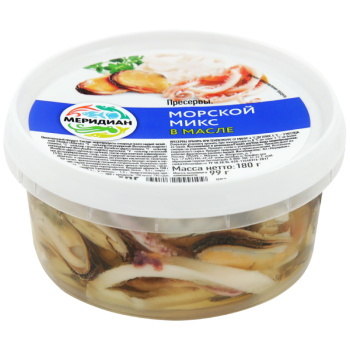 Морской Микс в масле 180г Меридиан