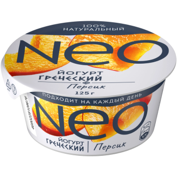 Йогурт NEO Греческий Персик 1,7%, 125г