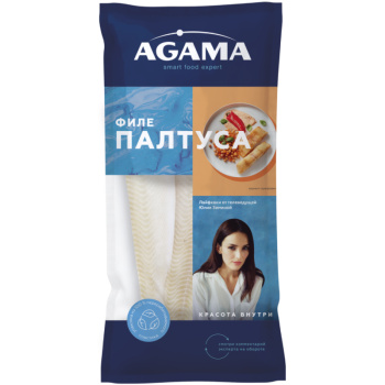 Филе Палтуса Агама свежемороженая, 400г