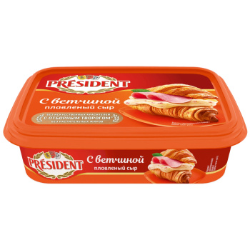 Сыр Президент 200г плавленый с Ветчиной 45% БЗМЖ