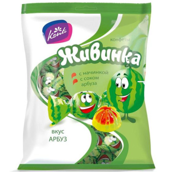 Конфеты желейные Живинка, вкус арбуз, 250г