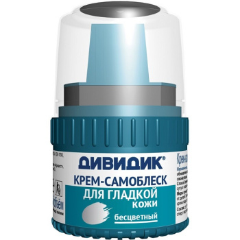 Крем для обуви с губкой Дивидик бесцветный, 55мл