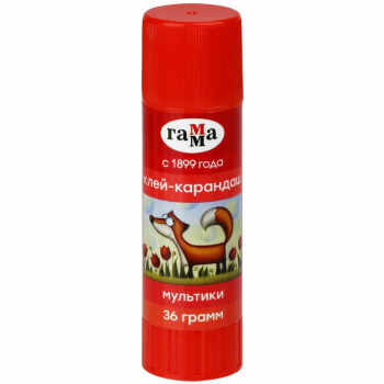 Клей-карандаш Гамма Мультики ПВП, 36г