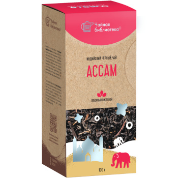 Чай чёрный Чайная Библиотека индийский Ассам, 100г