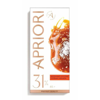 Шоколад Apriori молочный Солёная карамель, 85г