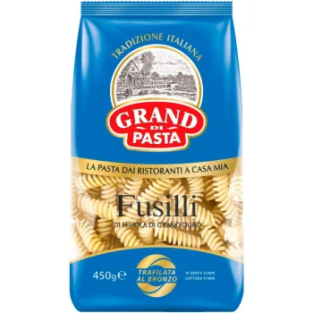 Макароны FUSILLI Спиральки, Grand Di Pasta, 450г