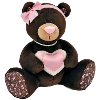 Мишка Milk с сердцем, 20см