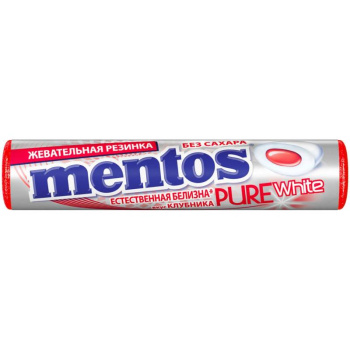 Жевательная резинка Mentos Pure Fresh вкус Клубника без сахара, 15,5г