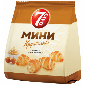 Круассаны 7DAYS 265г мини с кремом карамель