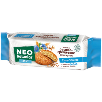 Печенье Neo-botanica овсяно-гречневое Light с кунжутом, 280г