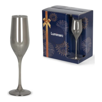 Набор бокалов для шампанского СЕЛЕСТ Сияющий Графит 6шт, 160мл 