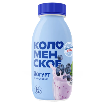 Йогурт Коломенский 2,5% 260мл Черника 4шт БЗМЖ