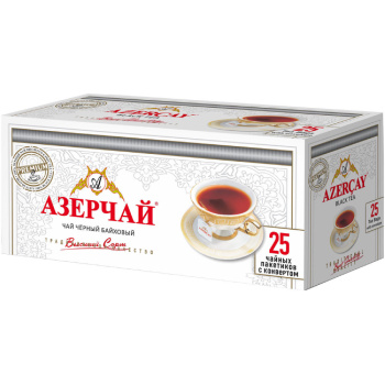Чай Азерчай Букет чёрный Премиум в пакетиках, 25x2г