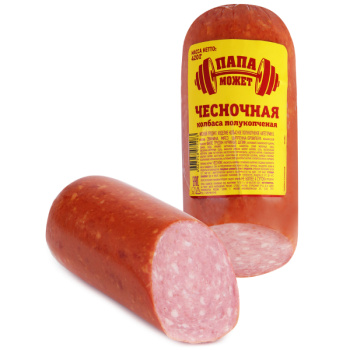 Колбаса полукопченая Чесночная Папа может