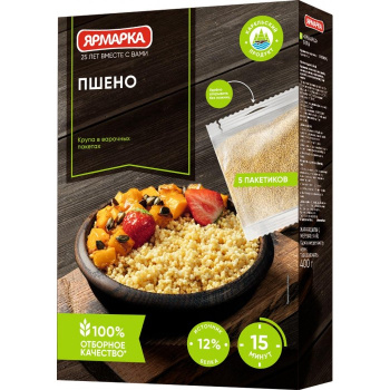 Пшено отборное Ярмарка, 400г