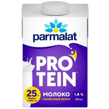 Молоко Пармалат Protein безлактозное ультрапастеризованное 1,8% БЗМЖ, 500мл 