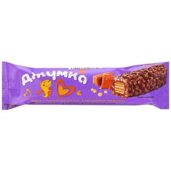 Вафли Яшкино Джумка с мягкой карамелью и воздушной кукурузой, 37г