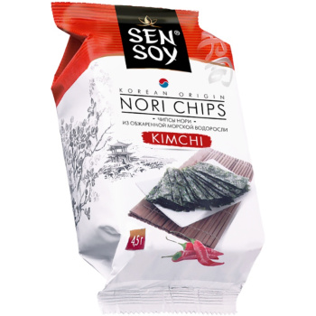 Чипсы нори Sen Soy из морской капусты Kimchi, 4.5г