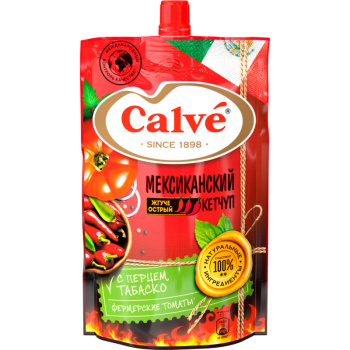 Кетчуп Calve Мексиканский Острый Табаско, 350г
