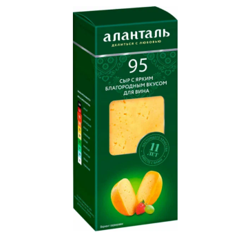Сыр Аланталь № 95 для красного вина твердый 45% 190г 