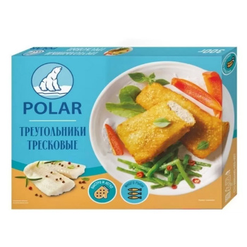 Треугольники тресковые в панировке Polar, 300г