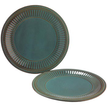 Набор тарелок Доляна «Винтаж» 27см синий цвет, 2шт