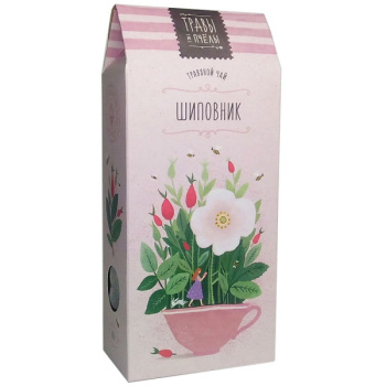 Моночай травяной Травы и пчёлы, шиповник, 40г 