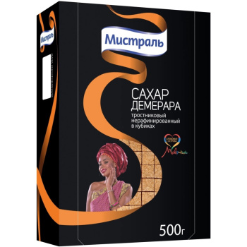 Сахар Мистраль Демерара тростниковый нерафинированный, 500г