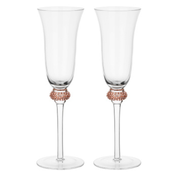 Набор бокалов для шампанского BY COLLECTION White Linе 2шт, 190мл 