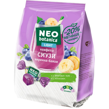 Конфеты Neo-Botanica Light смузи, черника-банан, 150г