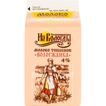 Молоко Вологжанка Топленое 4% 0,47л