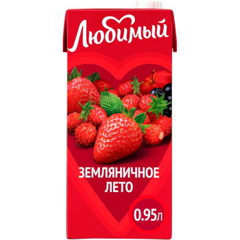 Напиток Любимый, земляничное лето, 0,95л