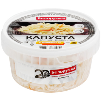 Капуста квашеная с морковью Белоручка, 500г