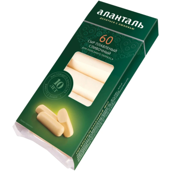 Сыр плавленный Аланталь №60 сливочный 40% 140г батончик  