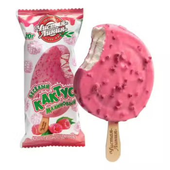 Мороженое эскимо Чистая Линия малиновый Кактус БЗМЖ, 80г