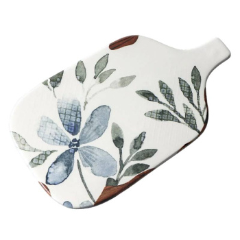 Блюдо Фьюжен керамическое, белое, 29,7х17,5см   