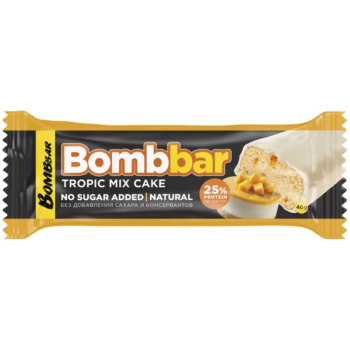 Батончик Bombbar глазированный Торт тропический микс, 40г