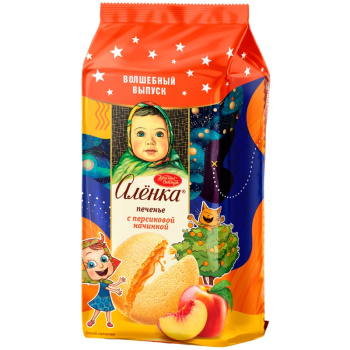 Печенье Аленка с начинкой, вкус персик, 115г