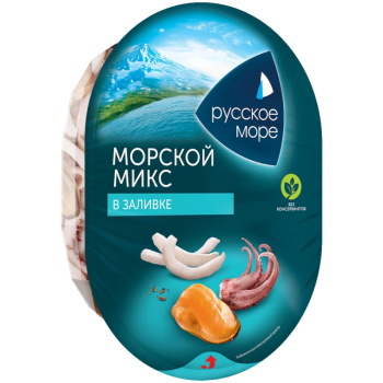 Коктейль из морепродуктов в заливке Морской микс Русское море, 180г