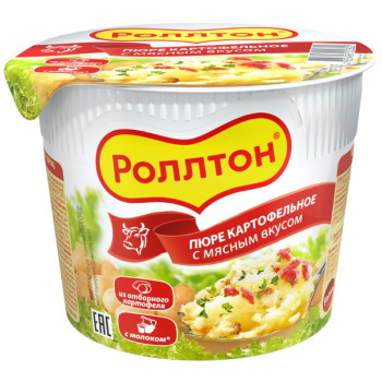 Пюре Роллтон с мясным вкусом, 40г 