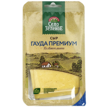 Сыр Гауда Премиум 40% 130г Село Зеленое БЗМЖ