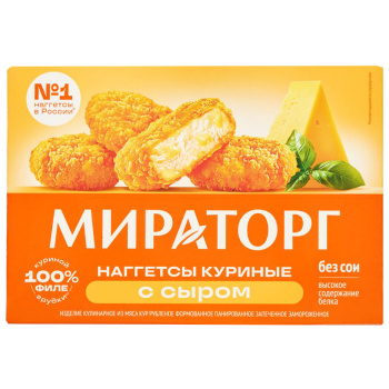 Наггетсы куриные с сыром Мираторг, 250г