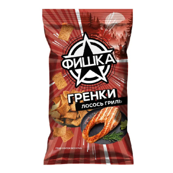 Гренки «Фишка» со вкусом лосось гриль, 110г